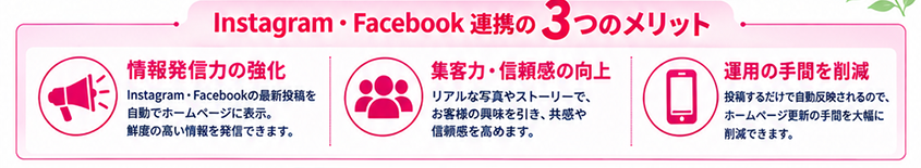Instagram・Facebook連携の３つのメリット